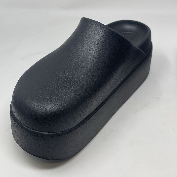 Crocs Dylan Platform Clogs Womens 6 Black Comfort Modern Chic Textured - Picture 7 of 14